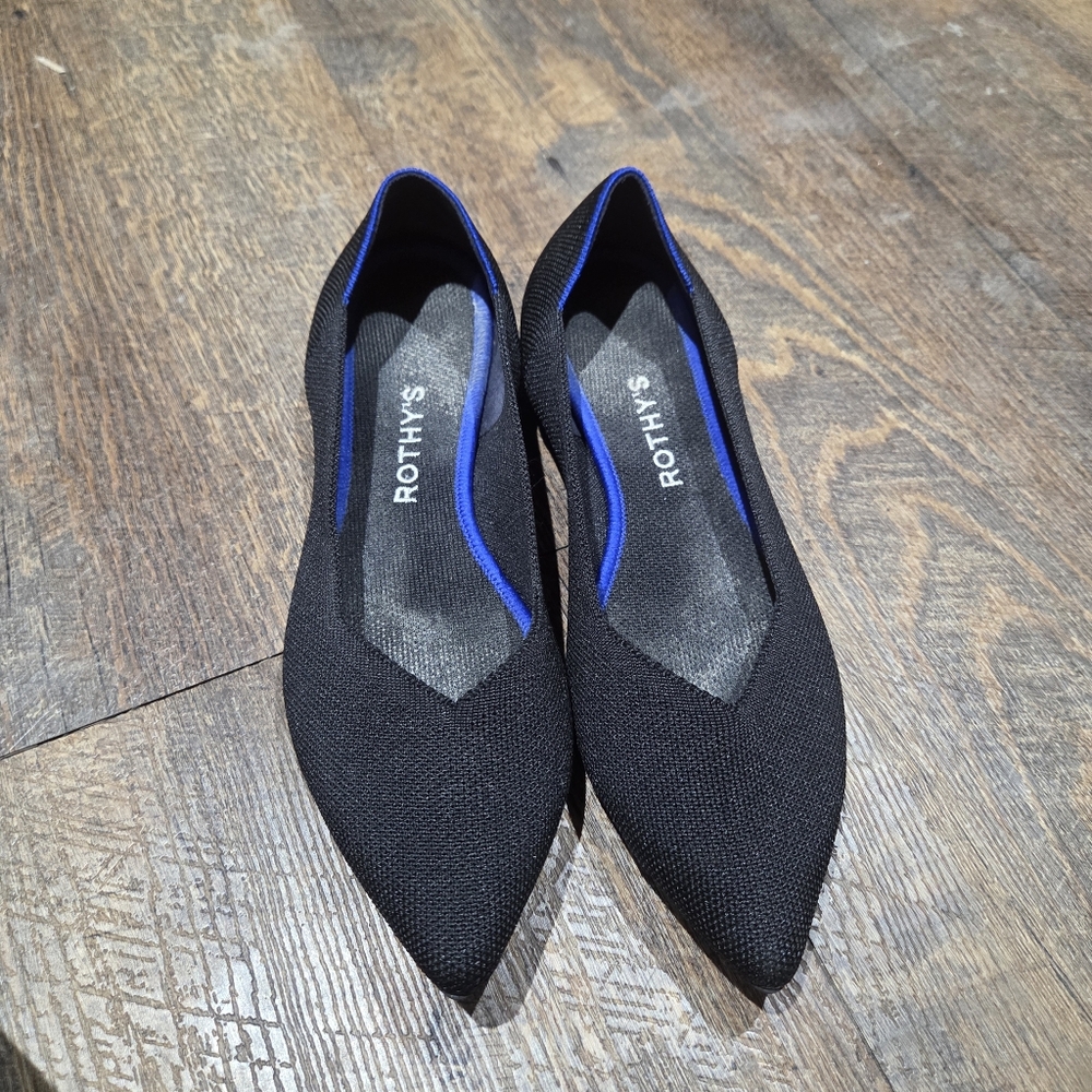 Rothy's Black Pointed Toe Flat - Picture 3 of 9